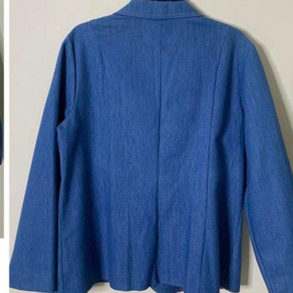 VINTAGE Denim Blazer Jacket - Picture 3 of 8
